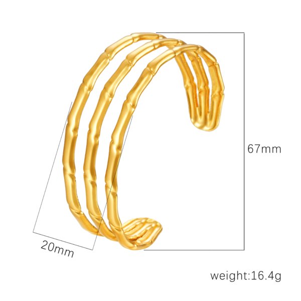 Triptych Bamboo Bracelet