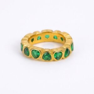 Emerald Heart Eternity Ring