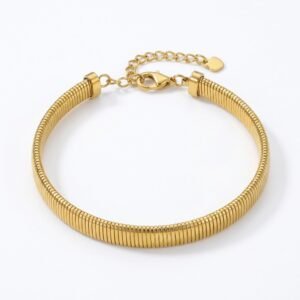 Gold-Tone Stainless Steel Snake Chain Bracelet