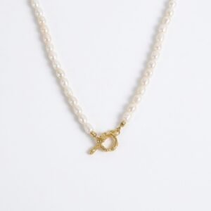 Delicate Pearl Toggle Necklace