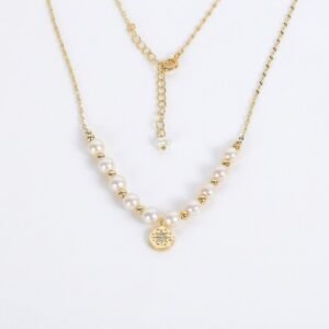 Freshwater Pearl & Starburst Pendant Necklace