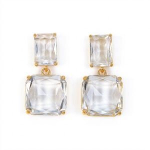 Geometric Crystal Drop Earrings