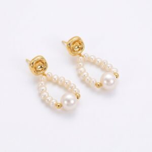 S925 Silver Freshwater Pearl Drop Earrings