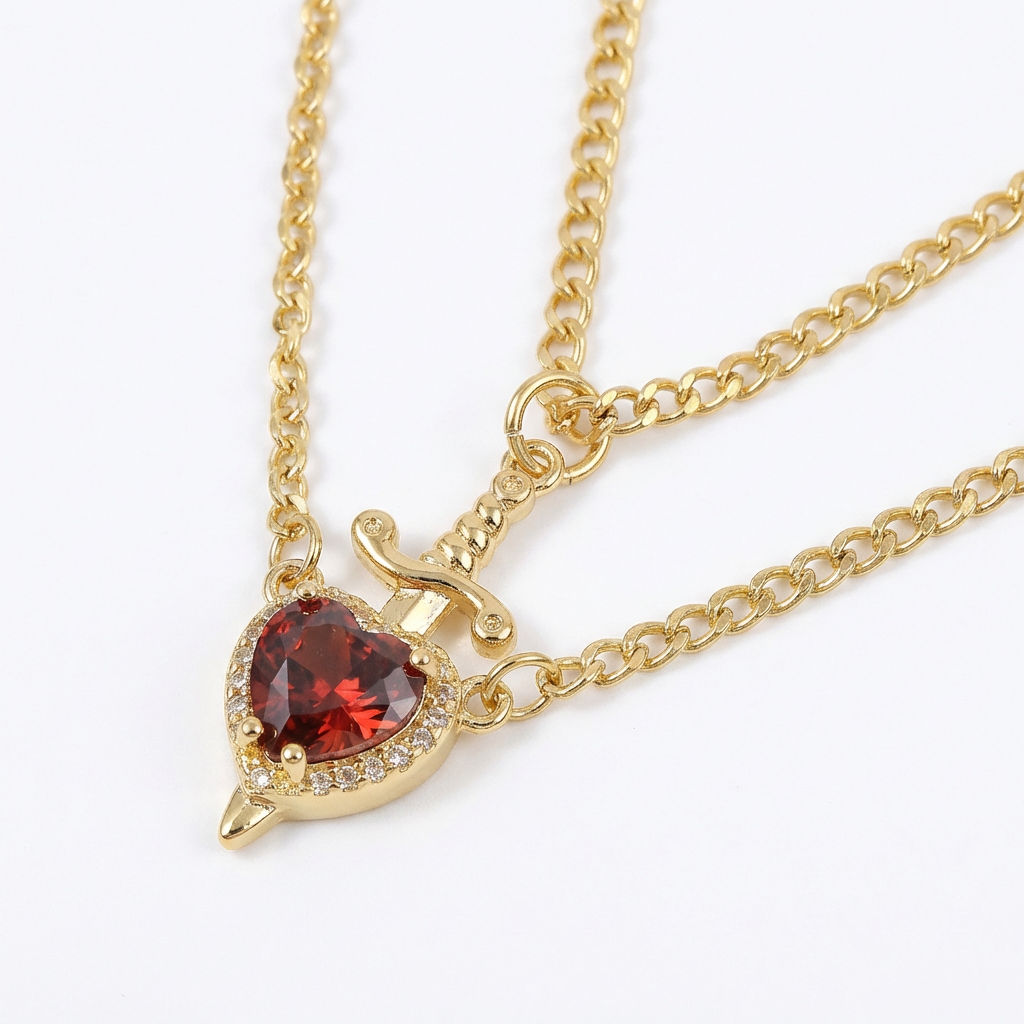 Crimson Dagger Necklace