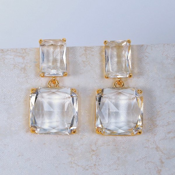 Crystal Edge Earrings
