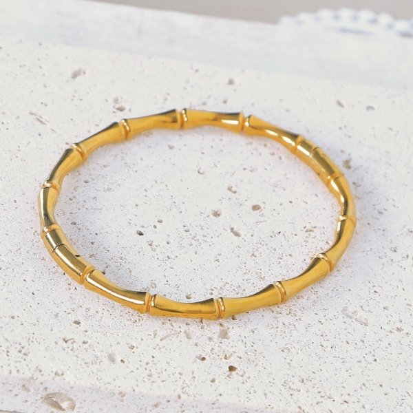 Bamboo Segments Cuff Bracelet