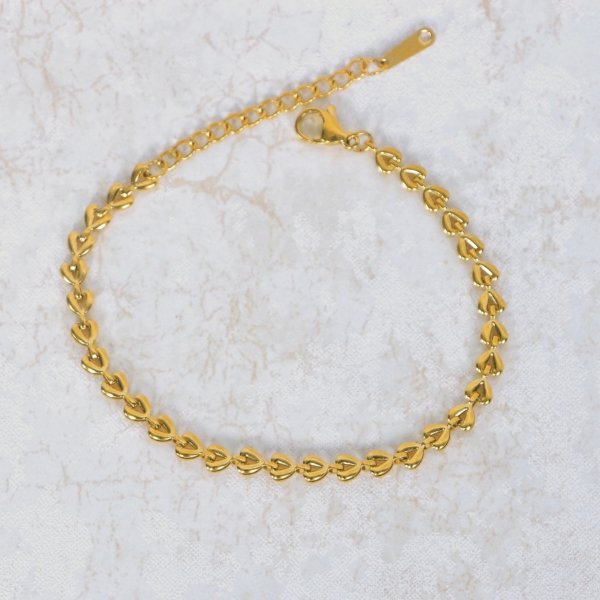 Lovelace Hollow Heart Bracelet