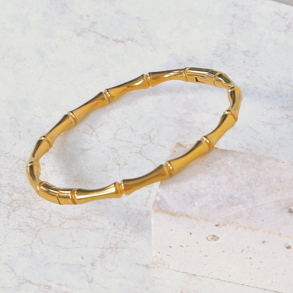 Bamboo Segments Cuff Bracelet