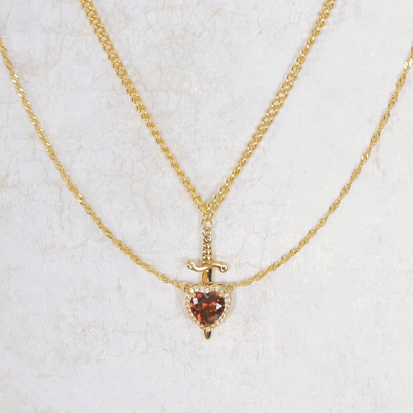 Crimson Dagger Necklace