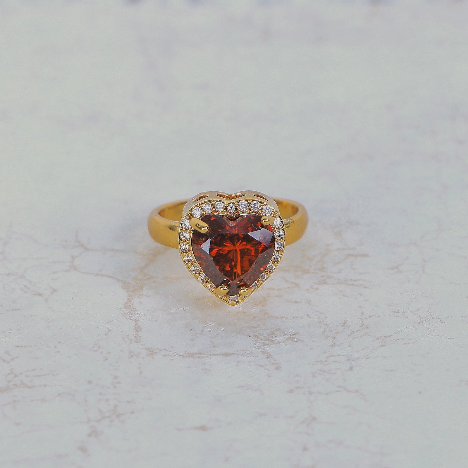 Crimson Heart Ring