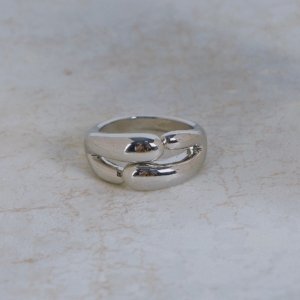 Silver Teardrop Flow Ring