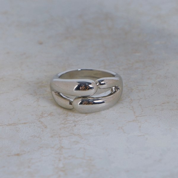 Silver Teardrop Flow Ring