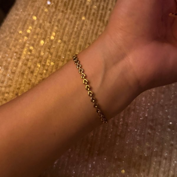 Lovelace Hollow Heart Bracelet