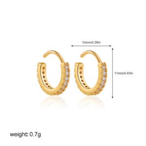 Pave CZ Cuff Earrings