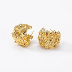 Textured Crinkle Hoop Earrings