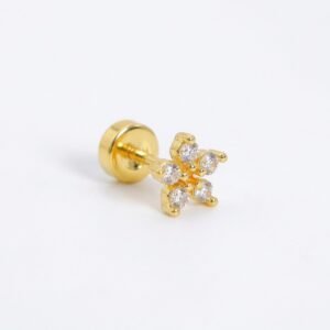 Five-Stone CZ Cluster Stud Earring