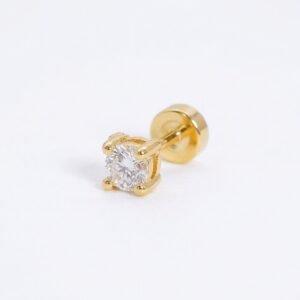 4-Prong Round CZ Stud Earrings