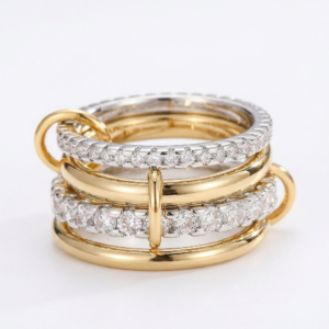 4-Piece Interlocking Zirconia Ring Set